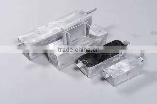 Aluminum material and cathodic protection application marine aluminum anode