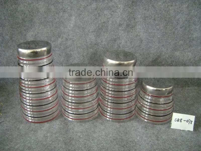 colorful glass jar with metal lid