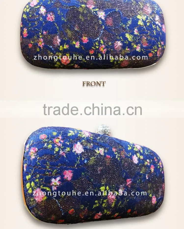 Wholesale print fabric fashion evening bag
