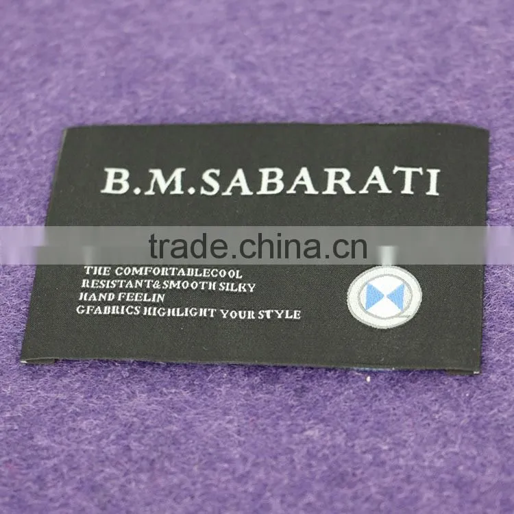 Low MOQ Customized Garment Private Woven Label For Brand Name