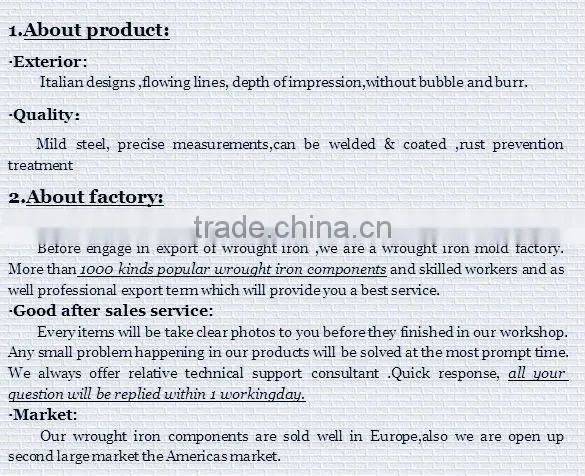 ornamental wrought iron stairs components