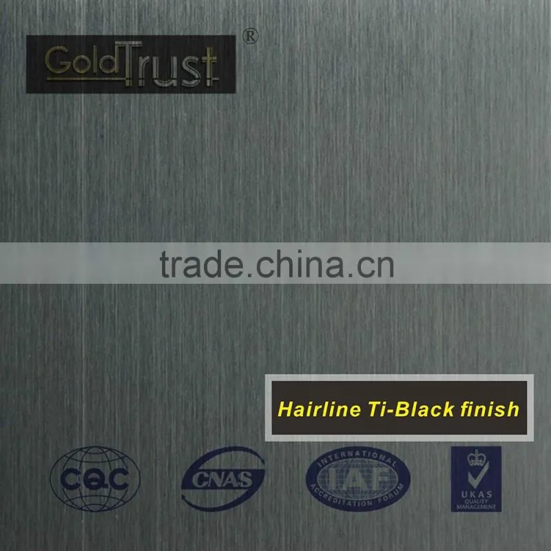 supply pvd black hairline finish decorative stainless steel sheets