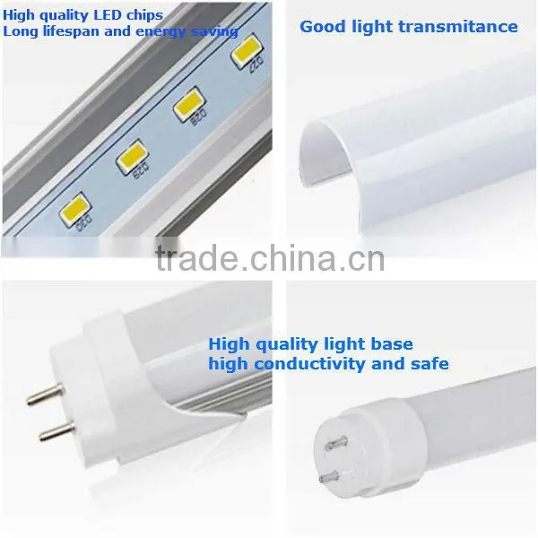 Rotatable base long lifespan energy saving 1200mm 18W led tube t8