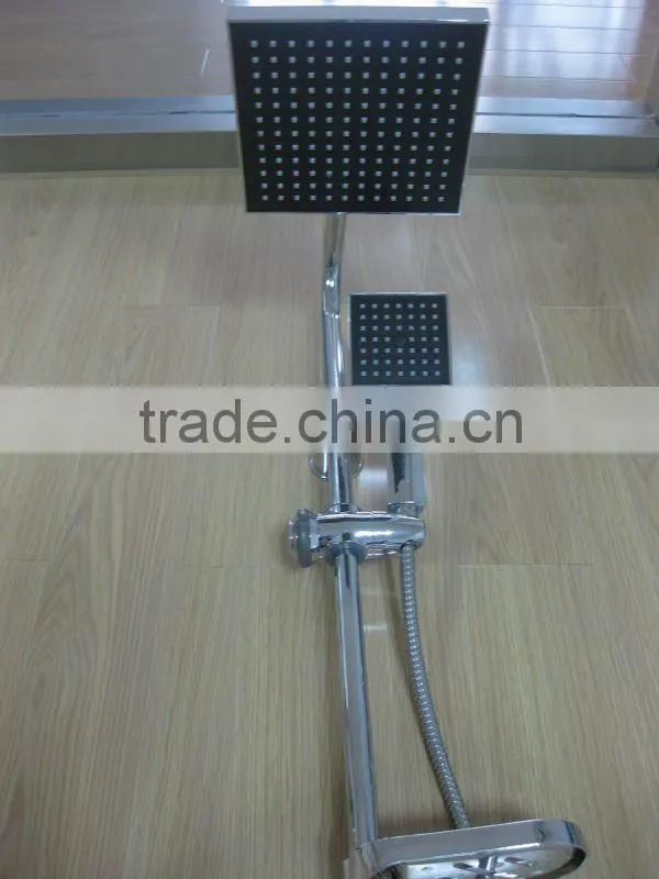 Square shower sliding bar
