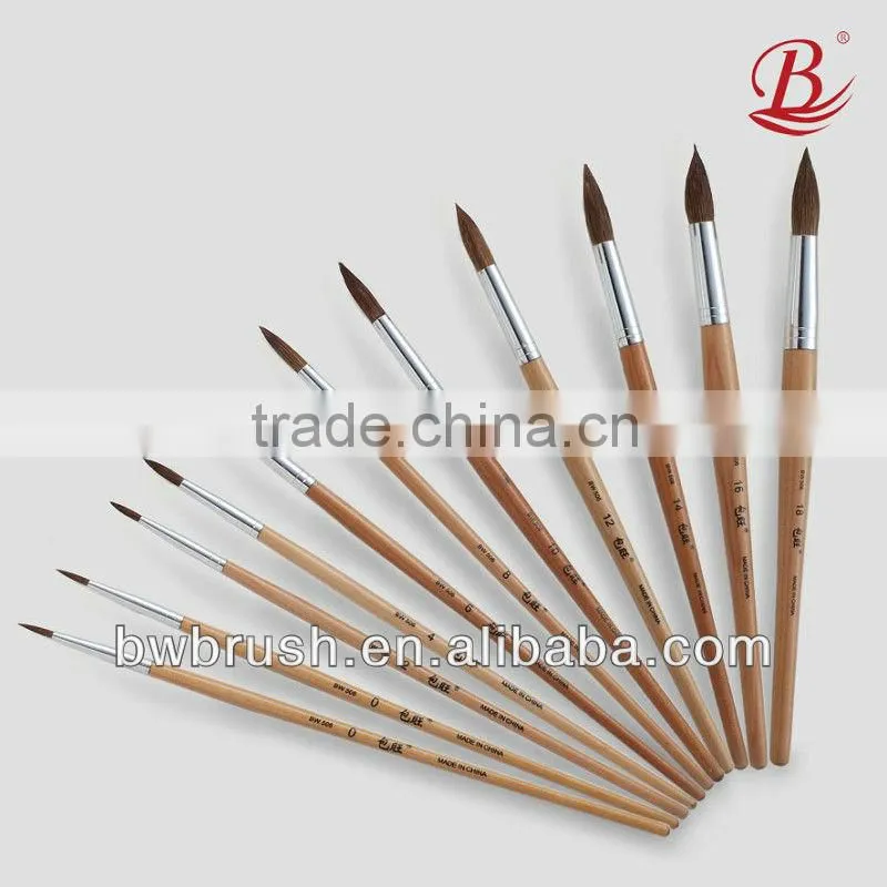 Professional horse hair paint brush,artists brushes