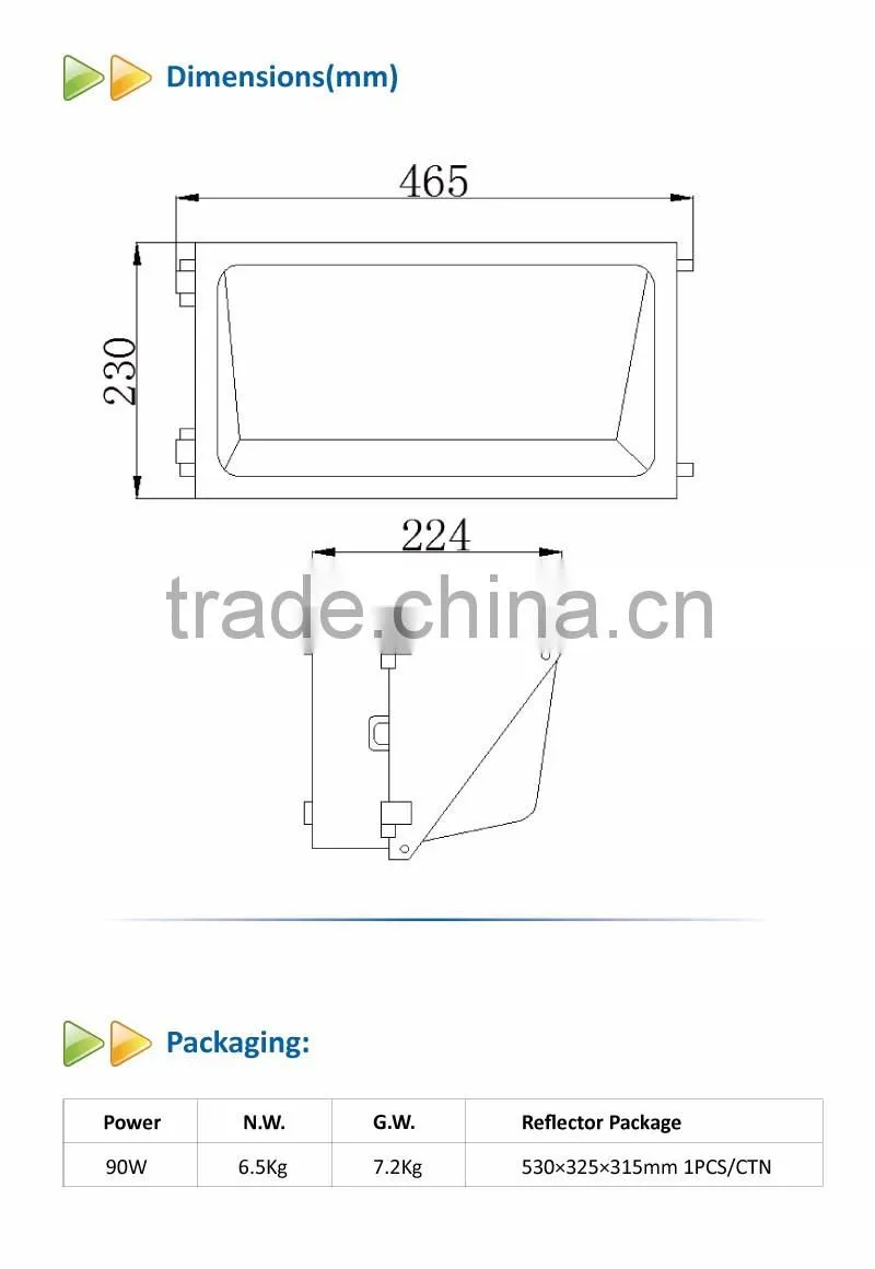 90W IP54 UL approval outdoor LED Bulkhead light