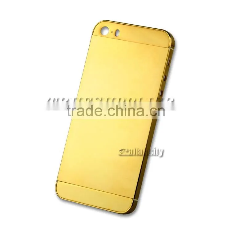 luxury 24kt gold metal rear housing for iphone 5/5s