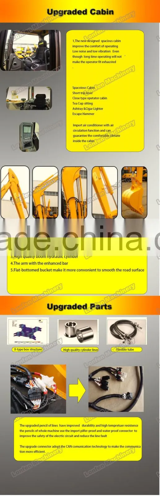 LG6065E factory price 6 ton Lonking Yan mar engine excavator for sale