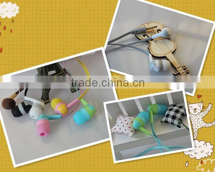 Colorful Earphones 'New Products Earphones Headphones With Mic,Flat Cable Earphone.