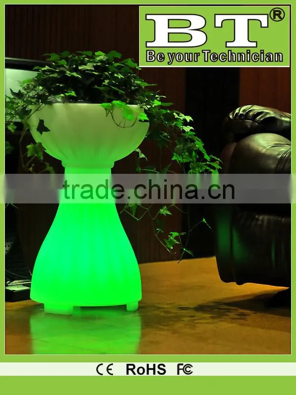 remote control led flower pots use in home and garden,plastic vase,