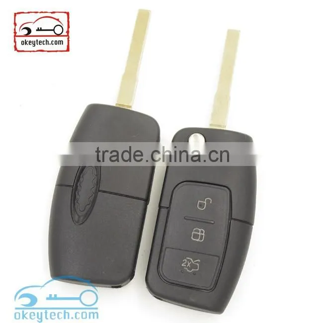 Hot Sale Ford focus flip remote key shell head for Ford focus flip remote key case