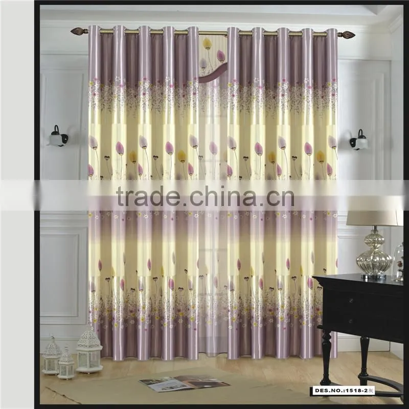 New blackout printed fabric with curtain net from China manufacturer