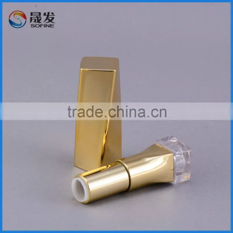 Yellow color top sale cosmetic square lipstick packaging