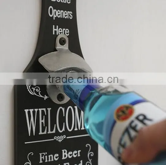 Metal Wall Mounted Beer Bottle Opener / Cast Iron Opener / metal bottle opener