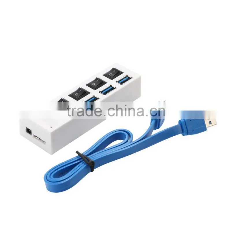 High speed USB3.0 HUB 4Ports 5Gbps Splitter Power Adapter