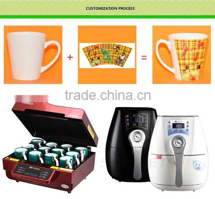 Sunmeta Hot Sale 12oz conical ceramic white sublimation mug