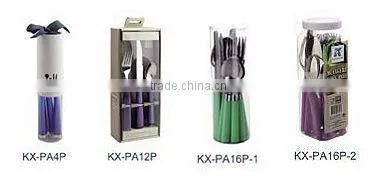 72 PCS Best Selling Plastic Handle Stainless Steel Cutlery Set - KX-P081