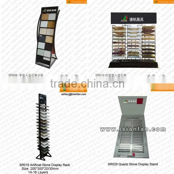 WF022 wood look rubber flooring display racks / page turning type rack