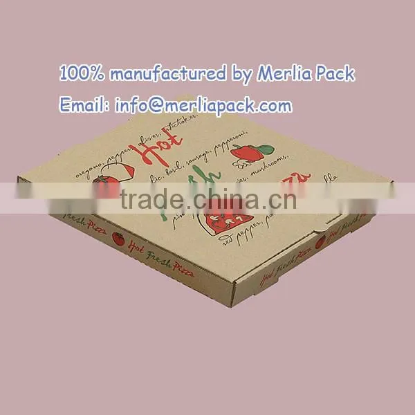 Fast Food Cake Pack Mailing Boxes Takeout Pizza Container in Kraft 14'' Box