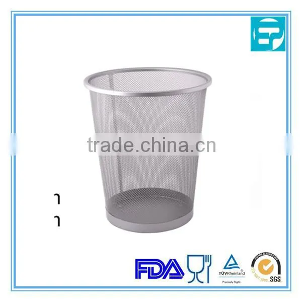 Creative Iron wire Mesh Round Wastebasket
