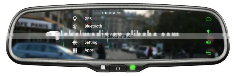 Android Car Rearview Mirror GPS Navigators,bluetooth,dvr recording