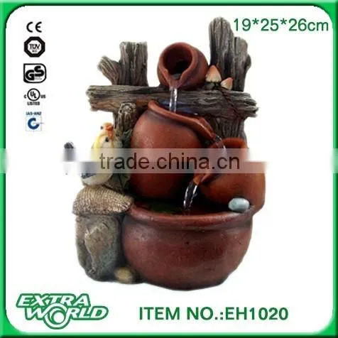 home decorative small fountain with bird drinking water