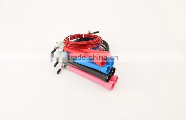crossfit Plastic Handle custom speed jump rope stainless steel Wire Jumping Skipping aerobic exercise Ropes 3m-14m