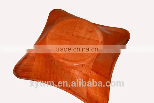 Square Woven Wooden salad Serving Plate