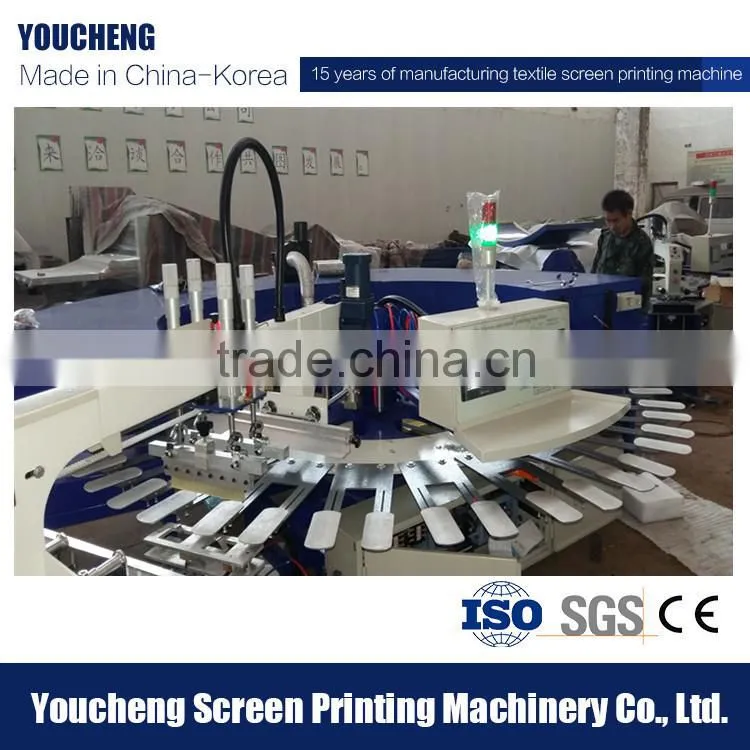 3 color tag/less rapid screen printer for socks