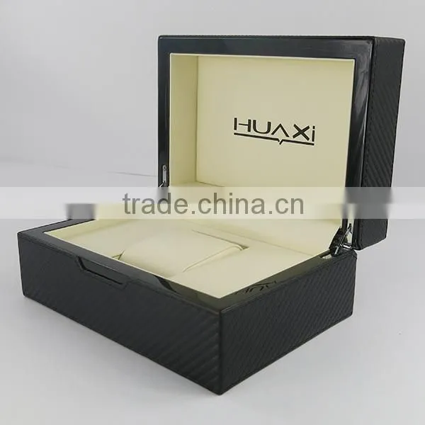 Huaxi High Glossy PU Rectangular Watch Display Cases