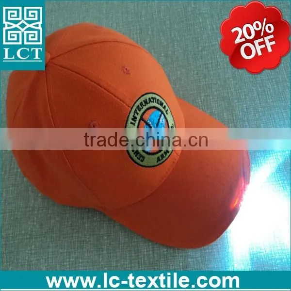 LCTN1831wholesale 6 panel cotton twill army cap with led light