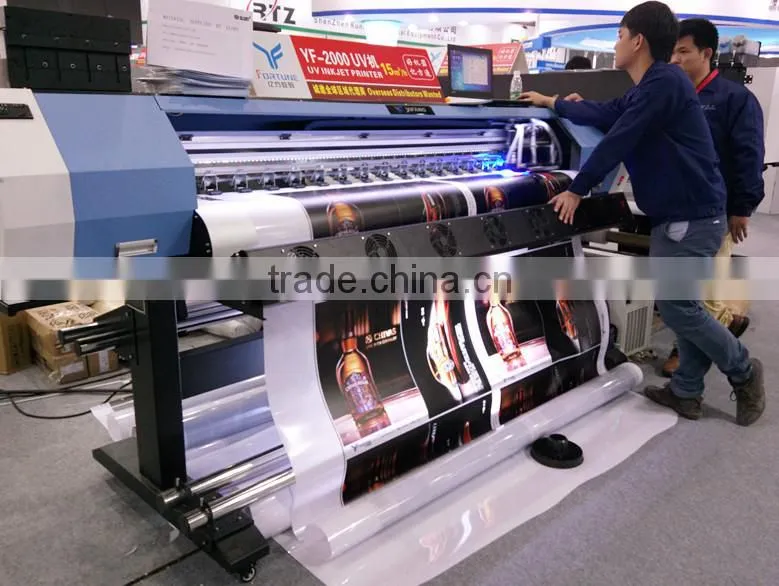 1.9m high speed high resolution dx5 head uv printer for sale