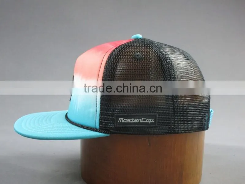 Customer high quality 5 panels snapback hat with woven lable