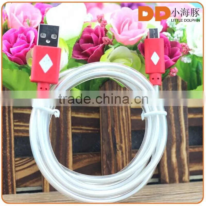 2016 trending products glowing in the dark color change illuminated LED light sync cable for computers laptops