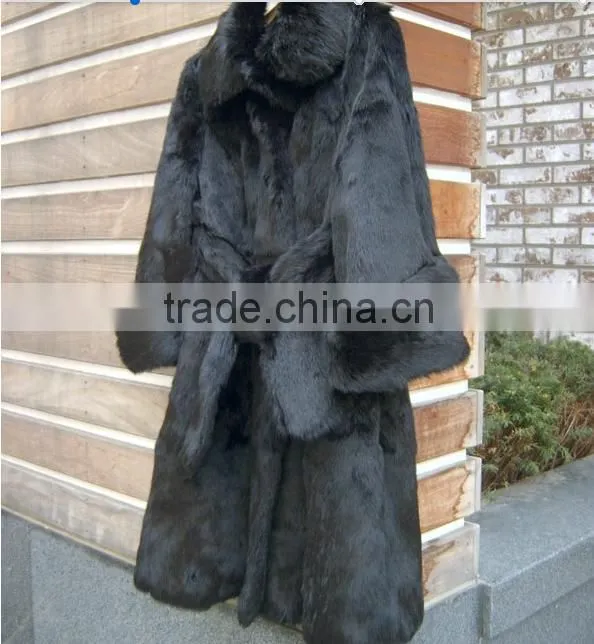 High QualityKorean Style Fur Coat Women Real Rabbit Fur Jacket