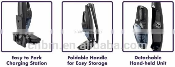 Cordless rechargeable Stick Upright Cyclonic Wet and Dry Vacuum Cleaner