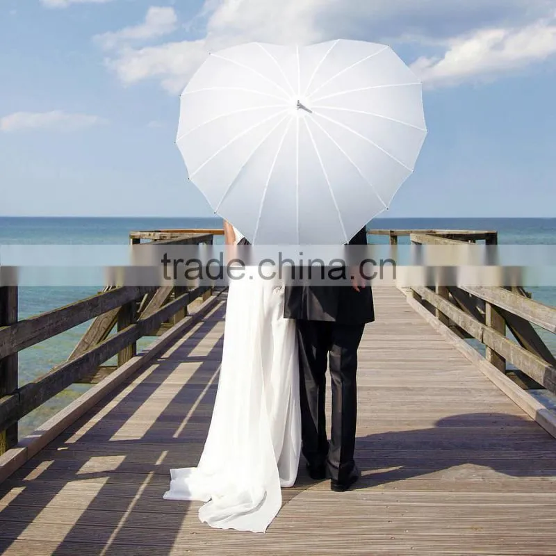 red heart shape umbrella for wedding,ladies umbrella
