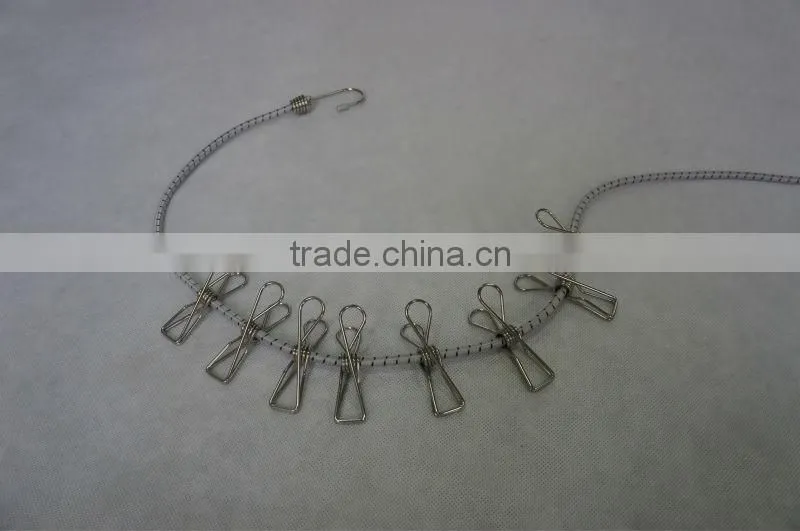 Clothes stretch digging rope with stainless steel pegs drying rope