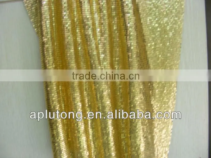 China wire mesh sequin knit fabric for curtain drapery