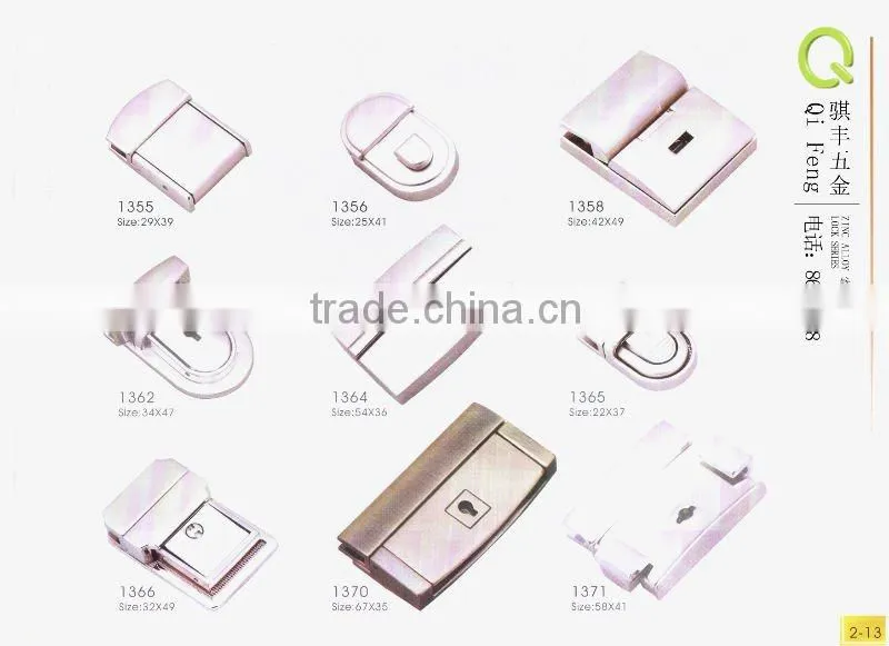 Qifeng new design metal lock,bag lock,bag accessories