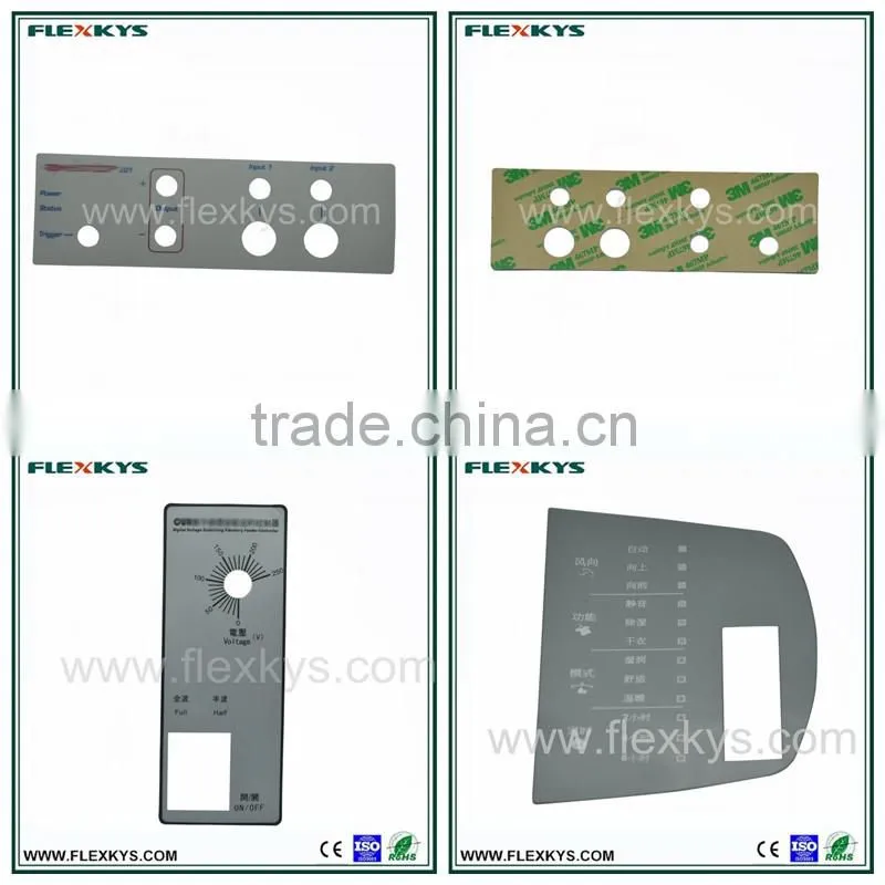 Pillow Embossed High Quality Graphic Overlay for Membrane Control Panel