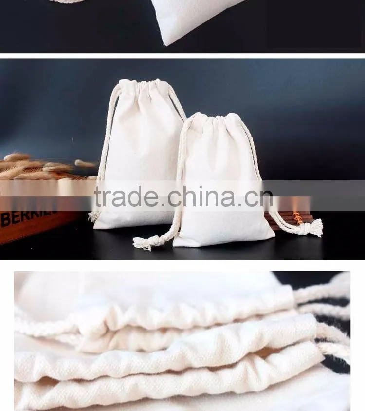 Custom canvas and cotton drawstring bag
