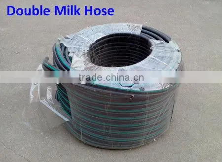 milking machine working with vacuum pump