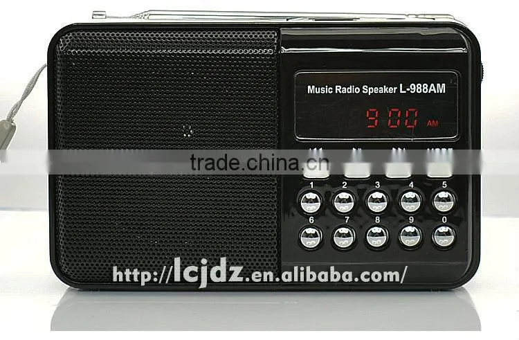 L-988AM Portable mini mp3 radio, mini am/fm radio mp3 player