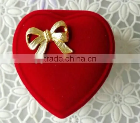 heart shaped elegant royal blue wedding jewelry ring box wholesale
