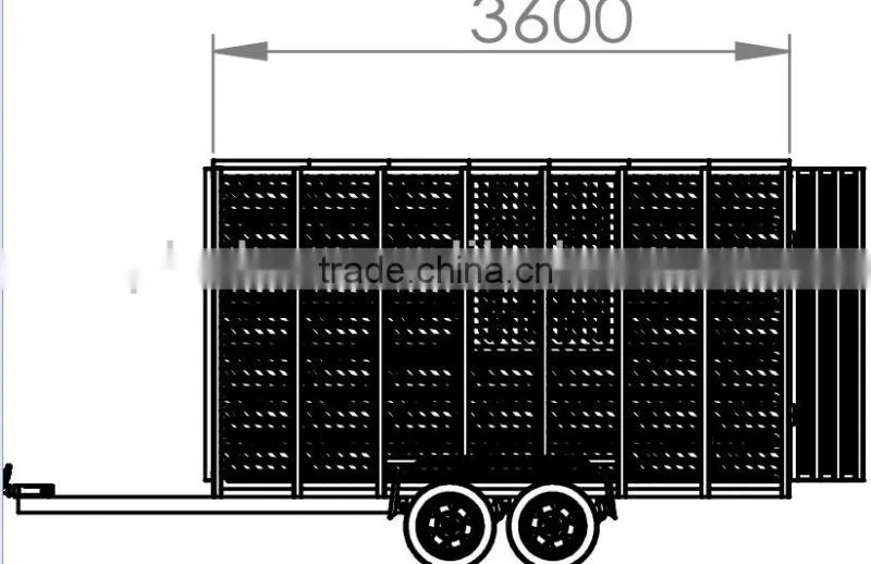 Powder coated galvanized Trash trailer