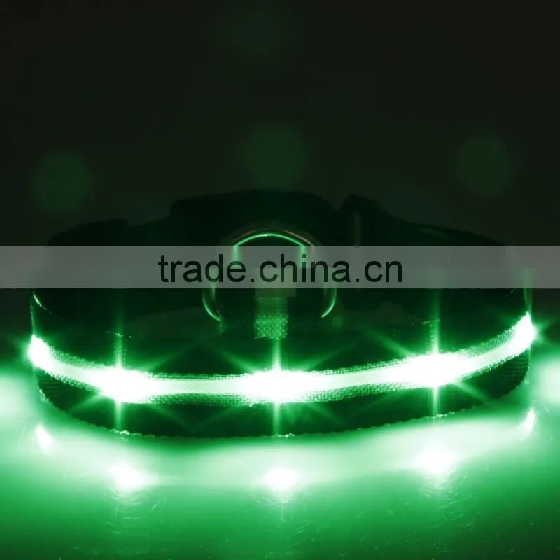 Black Webbing led luminous dog collars