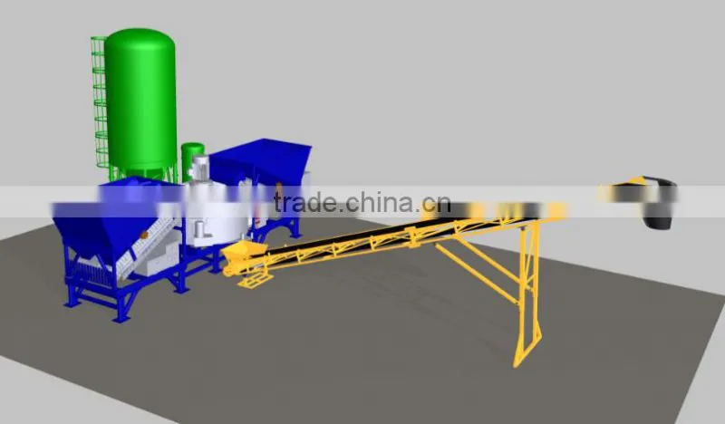 Four hoppers 10-16m3/h mobile Concrete batching plant,small concrete batching plant,concrete plant