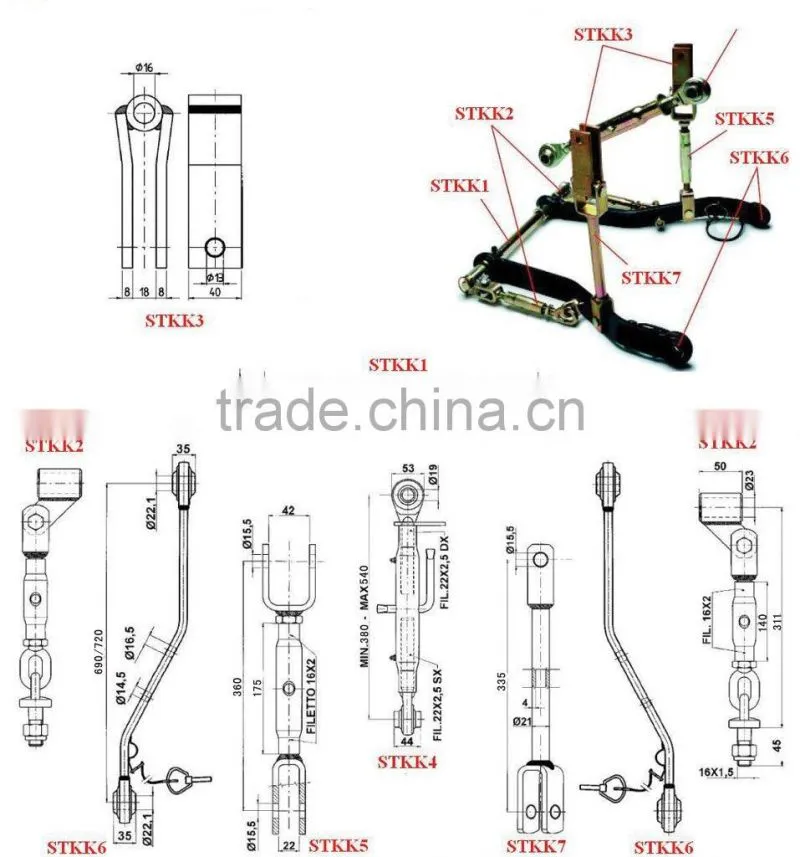 FACTORY PRICE KUBOTA LINKAGE, TOPLINK ASSEMBLY, KUBOTA PARTS FOR SALES