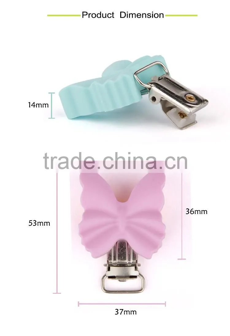 New year gift for baby silicone pacifier chain clamp